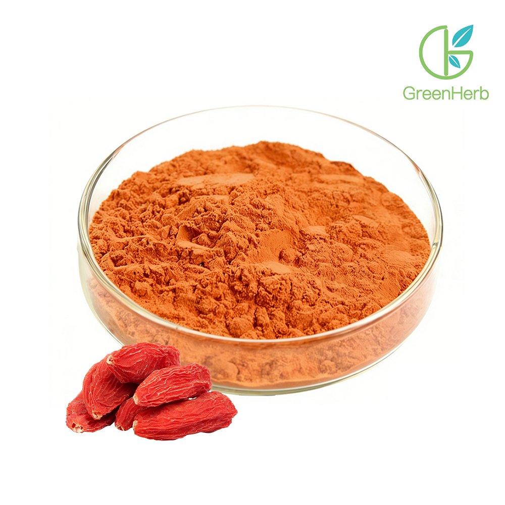 Orange-red Goji Berry Powder fine powder detail